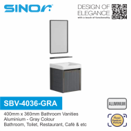 Sinor SBV-4036-GRA 400 x 360mmBathroom Vanities Set Bathroom Mirror Cabinet Set