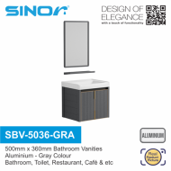 Sinor SBV-5036-GRA 500 x 360mm Bathroom Vanities Set Bathroom Mirror Cabinet Set