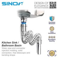 Sinor SD-402-3238 2 in 1 Chrome Flexible Basin Traps - Image 3
