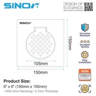 Sinor SD-412-6 SUS304 Stainless Steel Heavy Duty Floor Grating 6"x 6" - Image 6