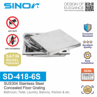 Sinor SD-418-6S SUS304 Stainless Steel Concealed Floor Grating