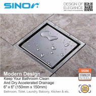 Sinor SD-418-6S SUS304 Stainless Steel Concealed Floor Grating - Image 4