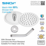 Sinor SH-710-R8 Stainless Steel 8 Inches Round Ultra Thin Shower Head Set - Image 4