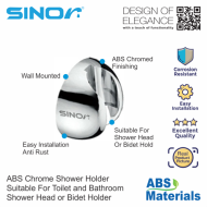 Sinor SH-72 ABS Chromed Shower Holder Hand Shower Bidet Holder Bathroom Fittings & Accessories - Image 3