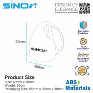 Sinor SH-72 ABS Chromed Shower Holder Hand Shower Bidet Holder Bathroom Fittings & Accessories - Image 6