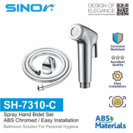 Sinor SH-7310-C Premium ABS Hand Bidet Toilet Spray Set With 1.2m Stainless Steel Hose And Wall Holder
