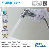 Sinor SH-7310-C Premium ABS Hand Bidet Toilet Spray Set With 1.2m Stainless Steel Hose And Wall Holder - Image 5