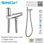 Sinor SH-7318-C Premium Stainless Steel Bathroom Hand Bidet Toilet Spray With Control Valve - Image 4