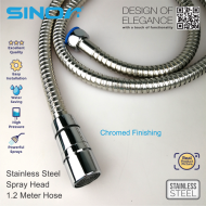 Sinor SH-7318-C Premium Stainless Steel Bathroom Hand Bidet Toilet Spray With Control Valve - Image 6
