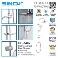 Sinor SH-7402-2W Bathroom Shower Panel Set Round Shower Head & Handheld Shower Head - Image 3
