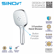 Sinor SH-7402-2W Bathroom Shower Panel Set Round Shower Head & Handheld Shower Head - Image 4