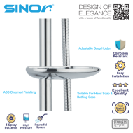 Sinor SH-7402-2W Bathroom Shower Panel Set Round Shower Head & Handheld Shower Head - Image 7