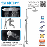Sinor SH-7420-3W Three Way Expose Rain Shower Set Bathroom Rain Shower Panel Set - Image 5