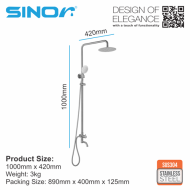 Sinor SH-7420-3W Three Way Expose Rain Shower Set Bathroom Rain Shower Panel Set - Image 7