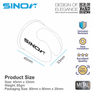 Sinor SH-80 Metal Chrome Shower Holder Hand Shower Bidet Holder Bathroom Fittings & Accessories - Image 6