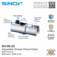 Sinor SH-90-25 Adjustable Shower Panel Holder Shower Head Holder Bathroom Shower Holder - Image 3