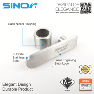 Sinor SHD-02-S SUS304 Stainless Steel Solid Handle Water Faucet Replacement Handle - Image 2
