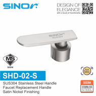Sinor SHD-02-S SUS304 Stainless Steel Solid Handle Water Faucet Replacement Handle