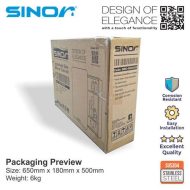 Sinor SMC-4560-R30 Fully SUS304 Stainless Steel Wall-mounted Rectangle Bathroom Mirror With Multiple Compartments Cabinet Sliding Door - Image 9