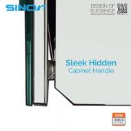 Sinor SMC-9065-3D Fully SUS304 Stainless Steel Wall-mounted 3d View Mirror With Multiple Compartments Cabinet - Image 6