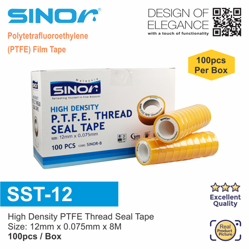 Sinor SST-12 High Density PTFE Thread Seal Tape Faucet Tape Water Pipe Tape