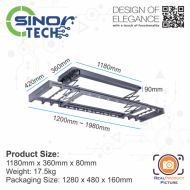 Sinor ST-6510-PRO Smart Clothes Drying Rack, Indoor Smart Clothes Drying Rack - Image 8