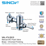 Sinor VAL-FV-2915 Manual WC Flush Valve - Image 3