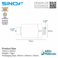 Sinor WF-MF-100 Universal Kitchen Tap Faucet Shower Head Chroline Water Purifier Filter - Image 7