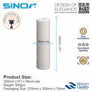 Sinor WFR-58-5 Water Filter Refill Cartridge 5 Micron Filter Refill-5pcs - Image 6