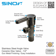 Sinor AV-011-GM Stainless Steel Angle Valve Bathroom Fittings Replacement Parts - Image 2