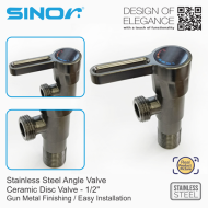 Sinor AV-011-GM Stainless Steel Angle Valve Bathroom Fittings Replacement Parts - Image 3