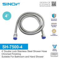 Sinor SH-7500-4 Stainless Steel Double Lock Shower Hose