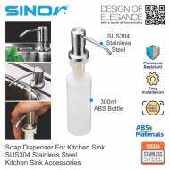 Sinor SN-100 Soap Dispenser For Kitchen Sink SUS304 Stainless Steel Head + 300ml ABS Bottle - Image 4