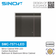 Sinor SMC-7571-LED Mirror Cabinet With LED Light Bathroom Mirror Cabinet Wall Mounted