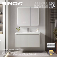 Sinor SMC-7770-LED Mirror Cabinet With LED Light Bathroom Mirror Cabinet Wall Mounted - Image 3