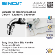 SINOR S-707-N Kitchen and Bathroom Wall Bib Tap/Washing Machine Tap - Image 3