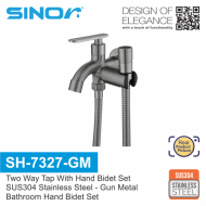 Sinor SH-7327-GM Two Way Tap With Hand Bidet Set SUS304 Stainless Steel Bathroom Hand Bidet Set