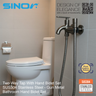 Sinor SH-7327-GM Two Way Tap With Hand Bidet Set SUS304 Stainless Steel Bathroom Hand Bidet Set - Image 3