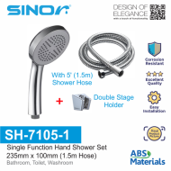 Sinor SH-7105-1 Single Function Hand Shower Set Bathroom Hand Shower