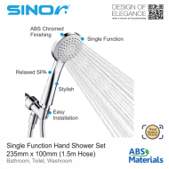 Sinor SH-7105-1 Single Function Hand Shower Set Bathroom Hand Shower - Image 2