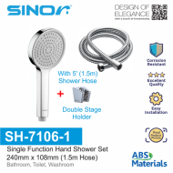 Sinor SH-7106-1 Single Function Hand Shower Set Bathroom Hand Shower