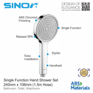 Sinor SH-7106-1 Single Function Hand Shower Set Bathroom Hand Shower - Image 2