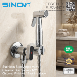 Sinor AV-014-C Stainless Steel Angle Valve Bathroom Fittings Replacement Parts - Image 4